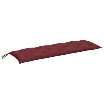 Cojín Para Banco De Jardín Tela Rojo Tinto Melange 150x50x7 Cm Vidaxl