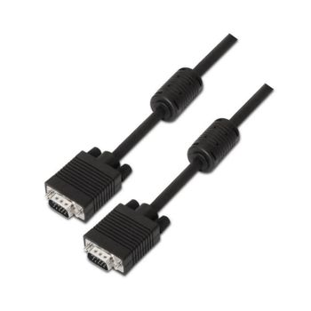 Cable SVGA AISENS A113-0073 VGA HDB15 Macho-Macho 6m Doble Apantallado Ferrita Negro