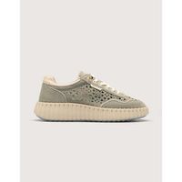 koala bay zapatillas baskets en cuir perfore kaki - sienna para mujer