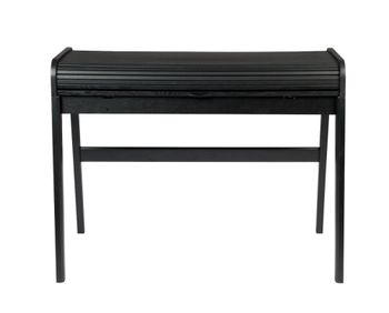 Escritorio de madera negra con apertura corredera
