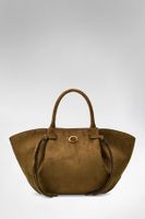 bolso de mano allegra de ante