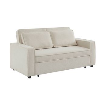 Sofá Cama Borreguito, 2 Plazas, Crema