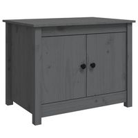 mesa de centro con 4 compartimentos diseno rustico 71 x 49 x 55 cm madera maciza de pino gris dec039192