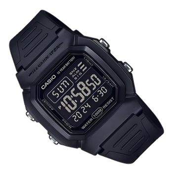 Reloj digital hombre Casio W-800H-1B 10 años batería correa goma luz led