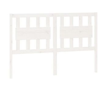 Cabecero cama - mueble cabecero madera maciza de pino blanco 125,5x4x100 cm