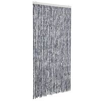 cortina mosquitera chenilla plateado 118x220 cm vidaxl
