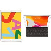 apple 102 ipad 2019  smart keyboard folio case bundle - 32 gb gold gold