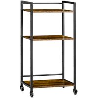 estanteria con ruedas 50x35x1005 cm marronrustico
