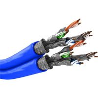 cable de red goobay 75716 cat7a 50 m fftp azul