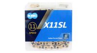 kmc chaine de velo x11sl or noir 118 maillons