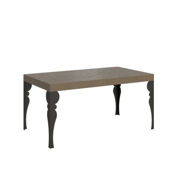 Mesa Extensible 90x160/420 Cm Paxon Gris Paloma Patas Antracita