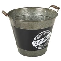 cubo cubitera de metal plateado d3338x2830