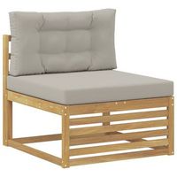 sofa intermedio de exterior madera de acacia solida blanco vidaxl