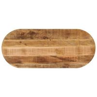 tablero de mesa ovalado madera maciza mango rugosa 120x60x25cm vidaxl