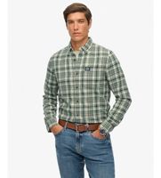 superdry para hombre m4011047a camisa lumberjack verde xl casual algodon manga larga
