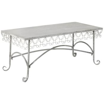 Mesa de centro de metal 121x56.5x52h cm