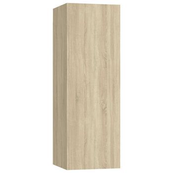 Mueble De Tv Madera Contrachapada Color Roble 30,5x30x90 Cm Vidaxl