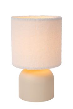 Lámpara de mesa de algodón 1xe14, beige