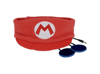 auriculares infantiles - fr-tec super mario kids audio band headphones banda ajustable y lavable forro polar rojo