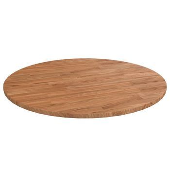 Tablero De Mesa Redonda Madera De Roble Marrón Claro Ø80x1,5 Cm Vidaxl