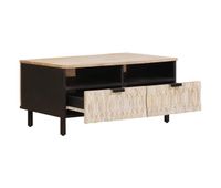 mesa de cafe - mesa de centro - mesa baja con cajon 80 x 54 x 40 cm madera de mango maciza