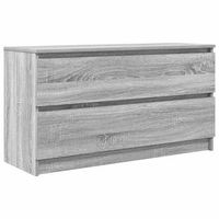 mueble de tv madera contrachapada gris sonoma 100x35x54 cm