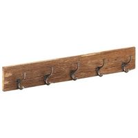 perchero de recibidor 5 ganchos madera reciclada 100x25x15 cm vidaxl