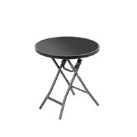 mesa redonda plegable 85 cm antracitagris eredu