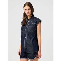wrangler camisa 112362615 sleeveless-denim dark para mujer