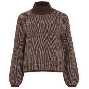 Vila Jersey Noos Lory High Knit - Coffee Bean para mujer