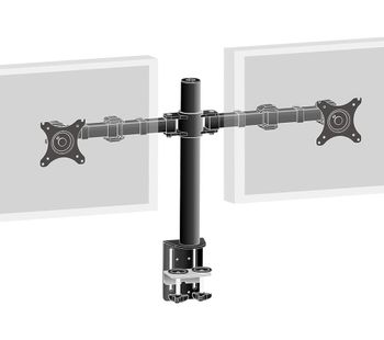 IIYAMA DS1002C-B1 Dual Screen Desk Mount for Desktop Monitors - Black, Black