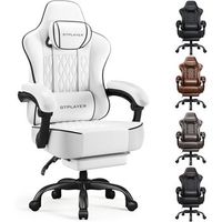 silla gaming altura ajustable reposabrazos sincronia cojines lumbarcabeza 150kg cuero sintetico gtplayer - blanco
