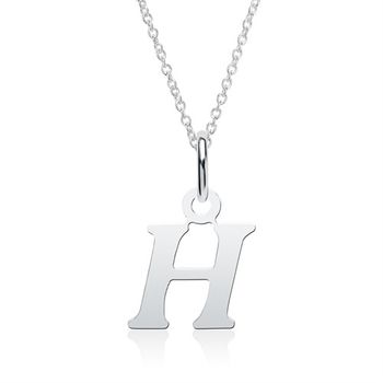 Cadena de letras H de plata 925