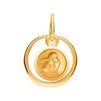 anillo bautizo 8k colgante angel circonita oro