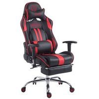 silla de oficina racing limit xl con reposapies simil cuero negrorojo 58x70x125 cm clp