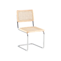 set de 4 sillas de comedor en ratan karyn madera natural