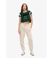 superdry para mujer w7011098a pantalon jogger de bajos elasticos con logotipo essential l beige casual algodon