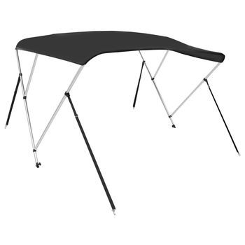 Toldo Bimini De 3 Arcos Negro 183x180x137 Cm Vidaxl