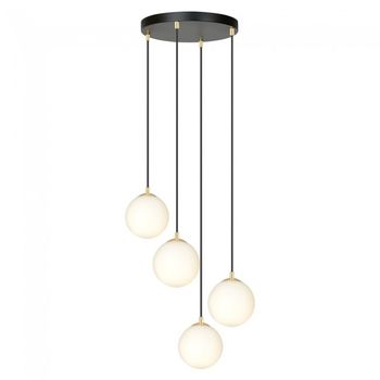 Lámpara colgante gala negro (4 luces)