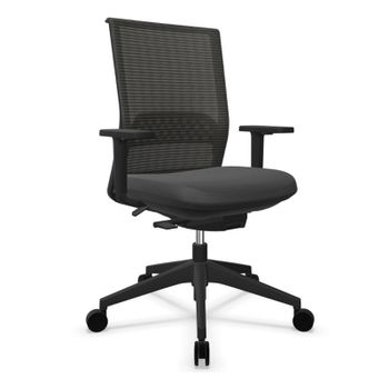 Actiu Stay Serie 30 Silla de Oficina Respaldo Syncro Tejido Técnico Harlequin Negra
