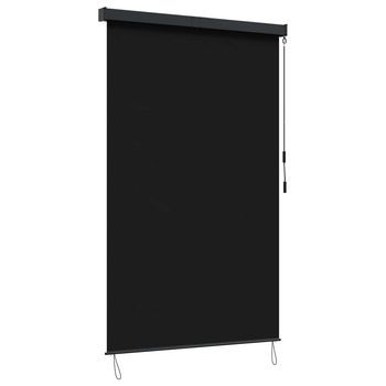 Estor Enrollable Negro 160 X 250 Cm Tela Y Aluminio Vidaxl