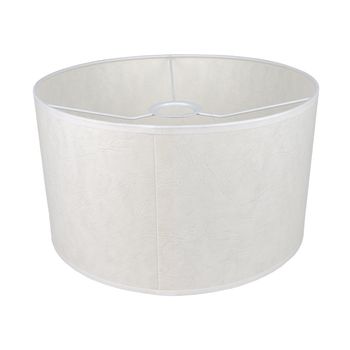 Pantalla biche redondo con encaje e27 al.17xd.30cm blanco