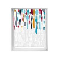 estor estampado easyfix - estor sin herramientas tamano 130x150 - estor sin taladro color cubiertos  blindecor