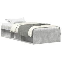estructura de cama gris hormigon 100x200 cm