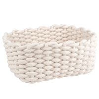 cesta rectangular blanca 35x25x15 cm
