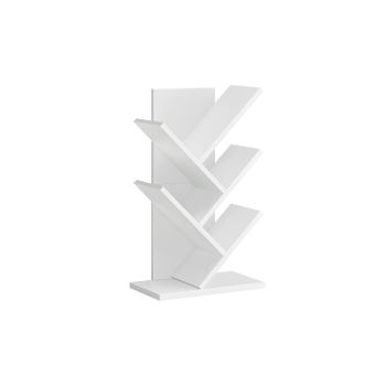Librería de 5 Niveles Vertical, Blanco Crema