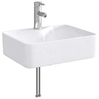 lavabo de bano con grifo y desague cromado 485 x 375 x 13 cm vidaxl