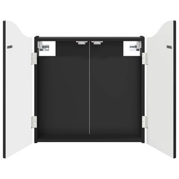 Armario Para Dianas Negro 56 X 12 X 63 Cm Madera De Ingeniería Vidaxl