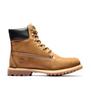 Timberland para mujer. TB1103602141 Botines de Piel Premium 6 Waterproof marrón (37), Plano, 1 a 3cm, Cordones, Casual