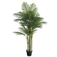 palmera artificial con 3 troncos pp verde 180 cm vidaxl